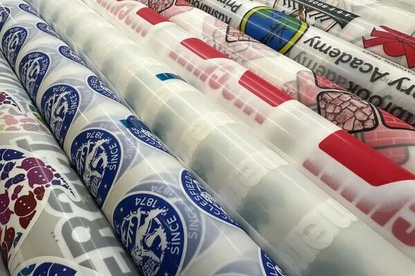 Custom direct to film stickers printed at habit fit sports factory in Sialkot Pakistan