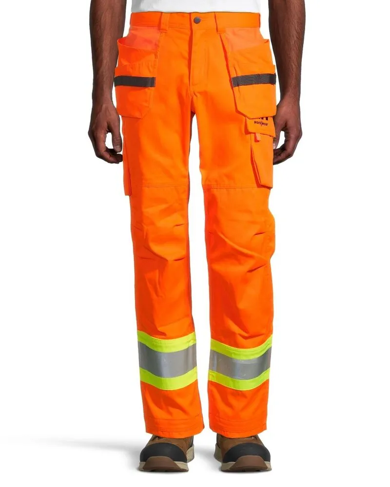 orange custom hi vis safety cargo pants