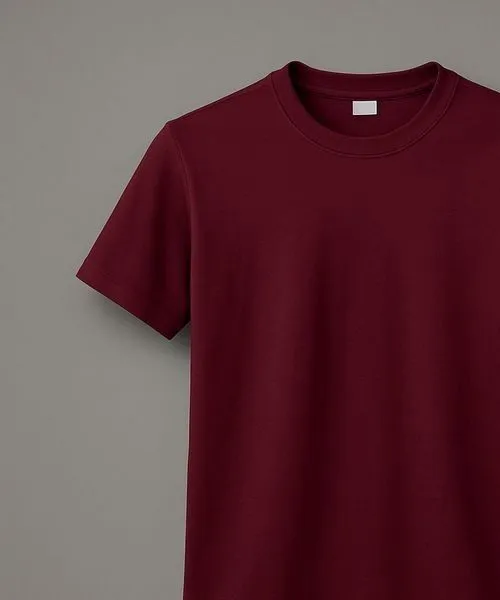 Maroon t Shirt made in best quality cotton Jersy Fabric