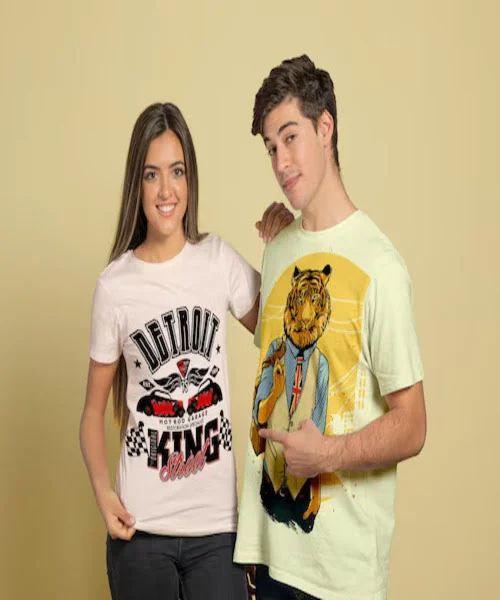 private label yellow white tshirts