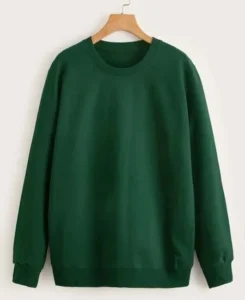 Blank Wholesale Green Cotton Sweatshirt