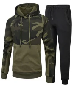Camo Black Private Label Cotton Tracksuit