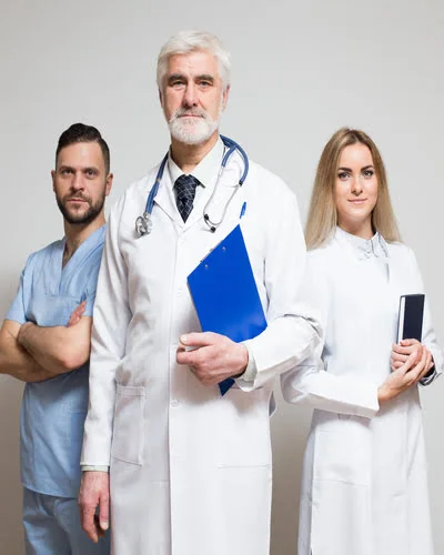 Hospital Team Wearing Uniform