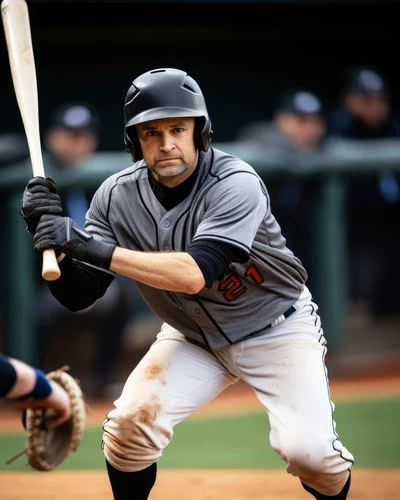 Player Playing Baseball in Custom Sportswear Clothing