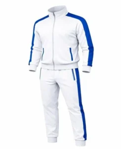 White Cotton Custom Panel Tracksuit