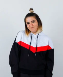 Women Wearing Custom Sports Hoodie