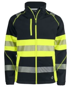 Black Safety Jacket With Reflective Tape