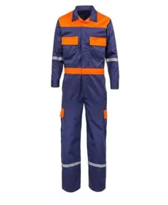 Blue and Orange Safety Coverall in High Quality Fabric