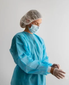 Doctor Wearing Surgical Gown