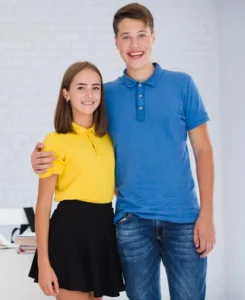 Men and Women Wearing Corporate Shirts and Bottoms