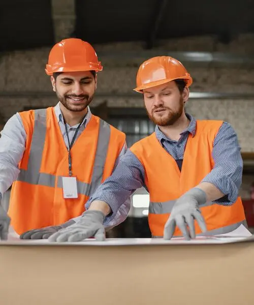 Workers Wearing Private Label Safety Vest Manufactured by Albeeza Apparel