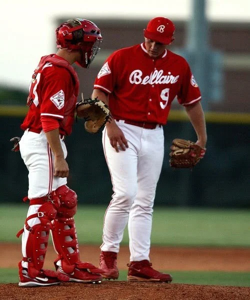Players in Custom Design Baseball Uniforms
